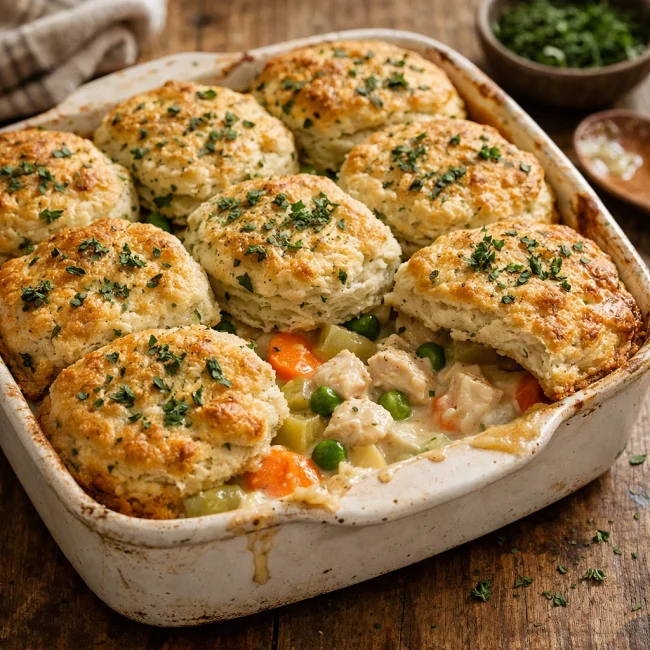 Herbed Biscuit-Topped Chicken Pot Pie