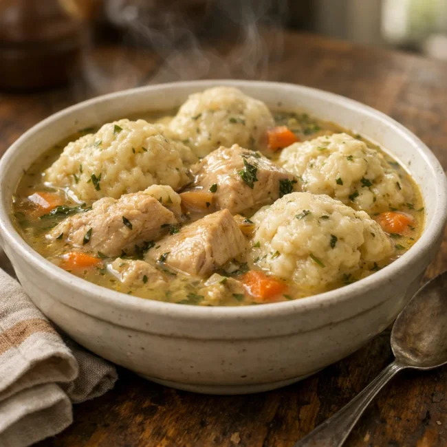 Herbed Chicken & Fluffy Dumplings