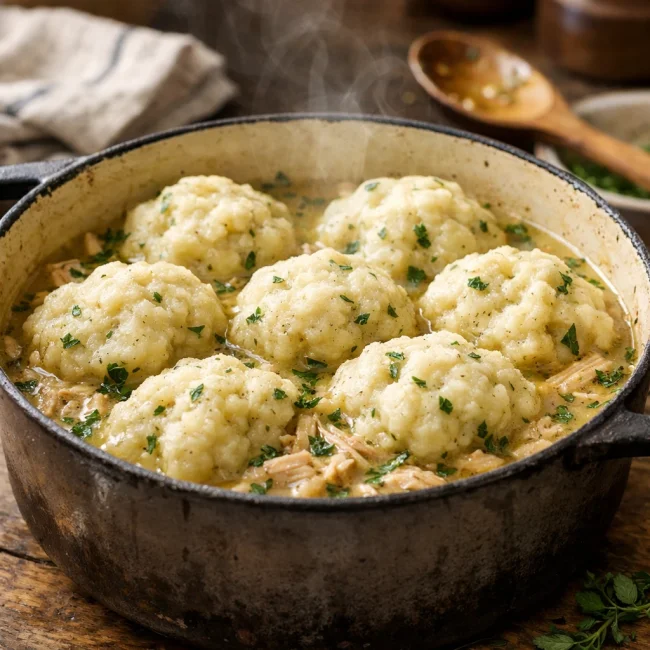 Herbed Chicken and Fluffy Dumplings