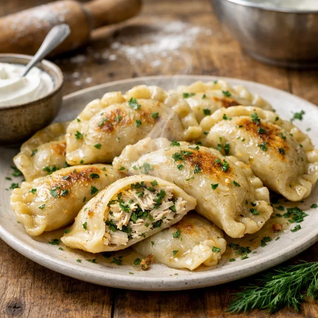 Herbed Chicken Pierogi