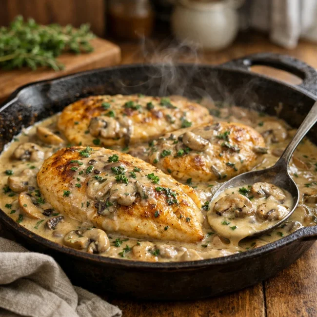 Herbed Cream of Mushroom Chicken