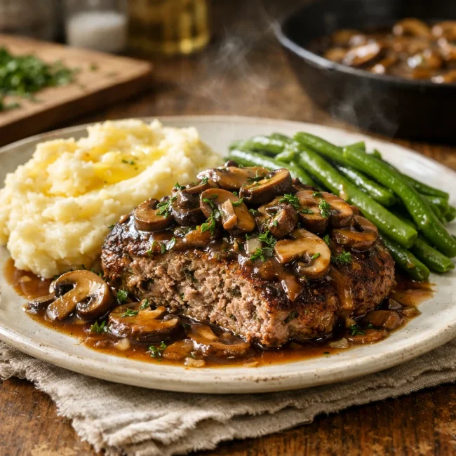 Herbed Mushroom Salisbury Steak