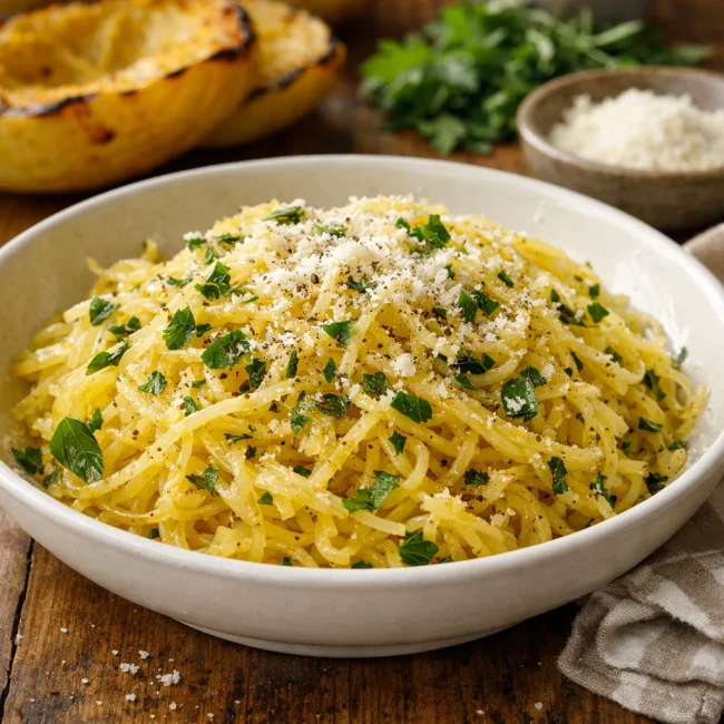 Herbed Parmesan Spaghetti Squash