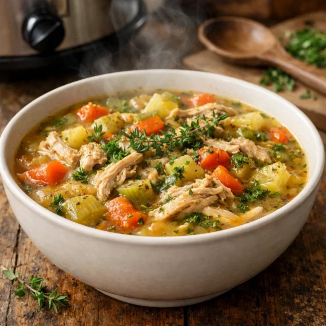 Herbed Slow Cooker Chicken Stew