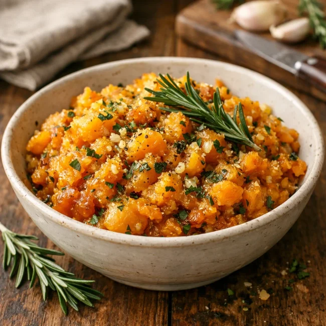 Herbed Smashed Butternut Squash