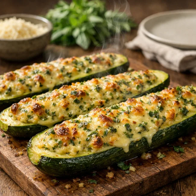 Herbed Zucchini Boats