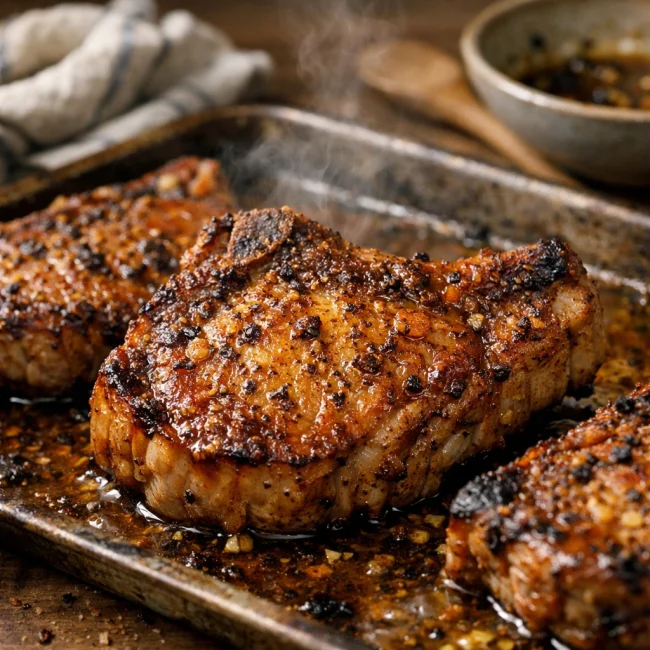 Heritage Marinated Baked Pork Chops