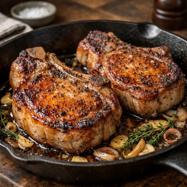 Heritage Pan-Seared Pork Chops