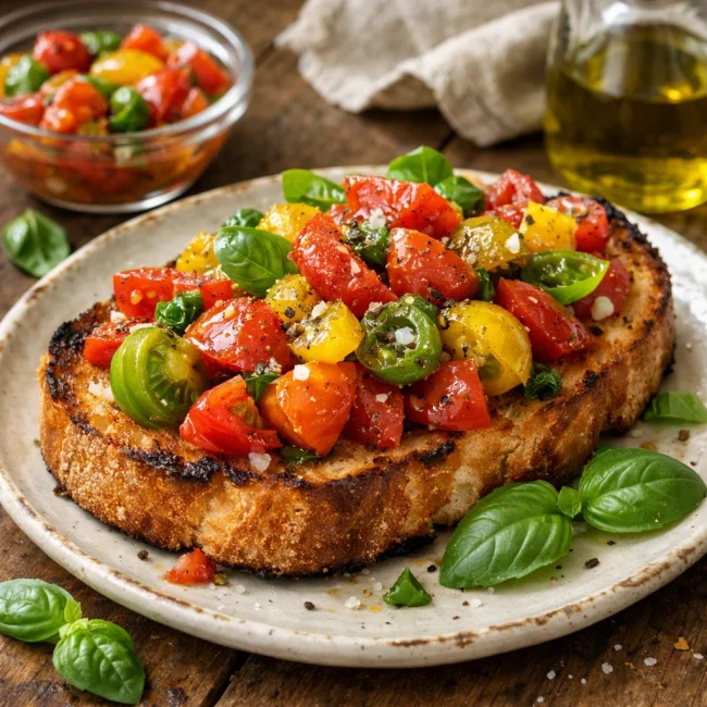 Heritage Tomato Bruschetta