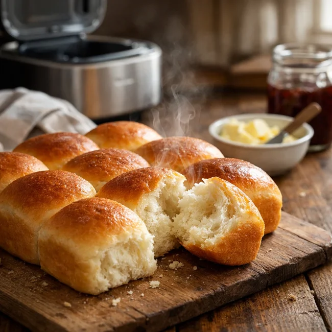 Homemade Bread Machine Dinner Rolls