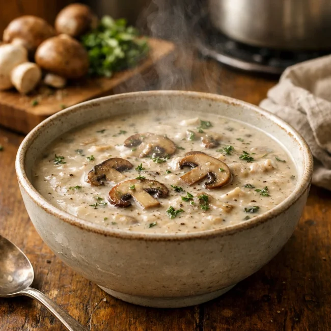 Homemade Cream of Mushroom Soup