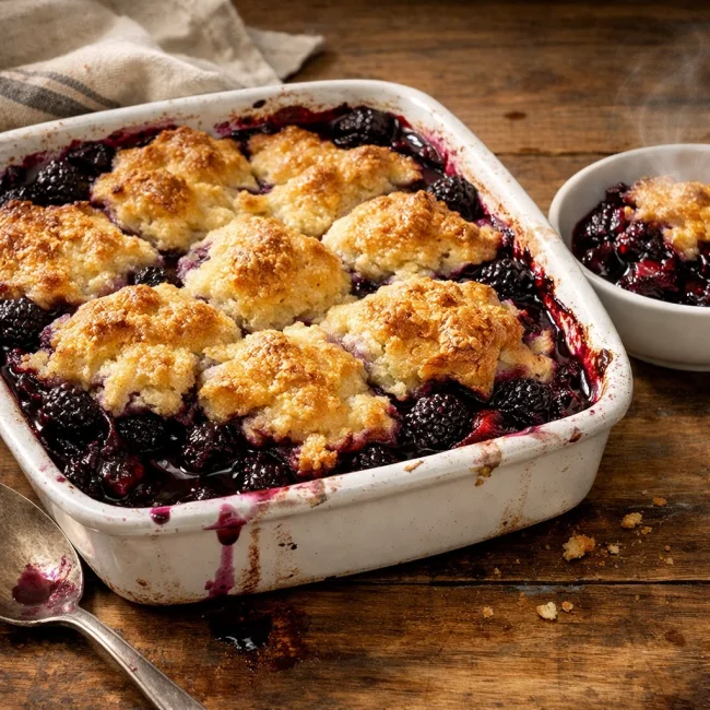 Homestyle Blackberry Cobbler