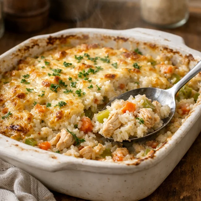 Homestyle Chicken and Rice Casserole