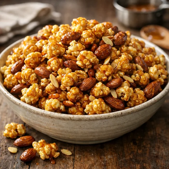 Honey Almond Caramel Corn