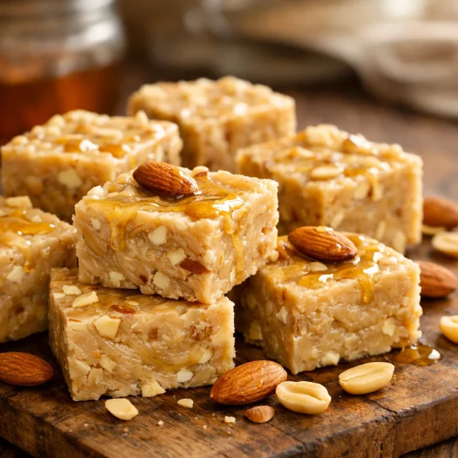 Honey Almond Peanut Butter Fudge