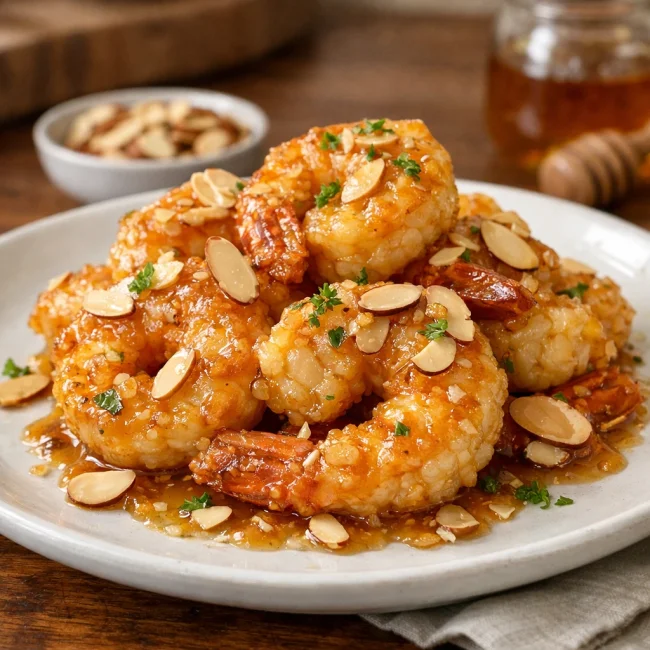 Honey Almond Shrimp Delight