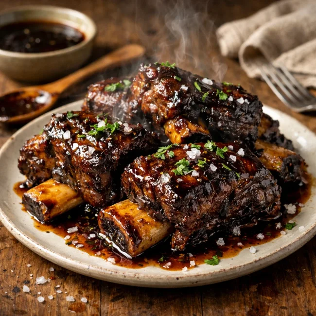 Honey-Balsamic Glazed Beef Short Ribs