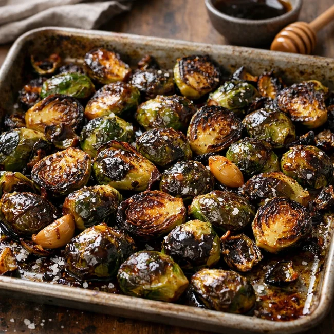 Honey-Balsamic Roasted Brussels Sprouts