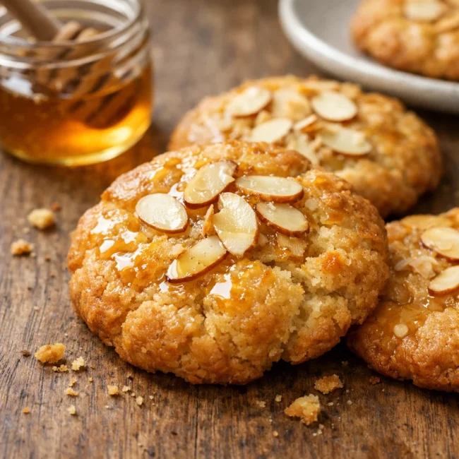 Honey-Glazed Almond Cookies