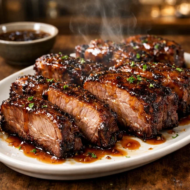 Honey Glazed Boneless Beef Ribs