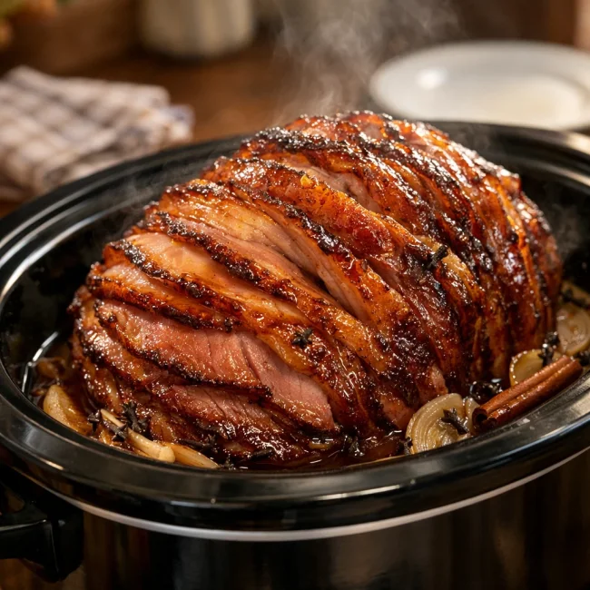 Honey-Glazed Crockpot Ham