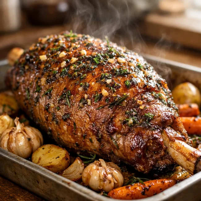 Honey Herb Roast Leg of Lamb