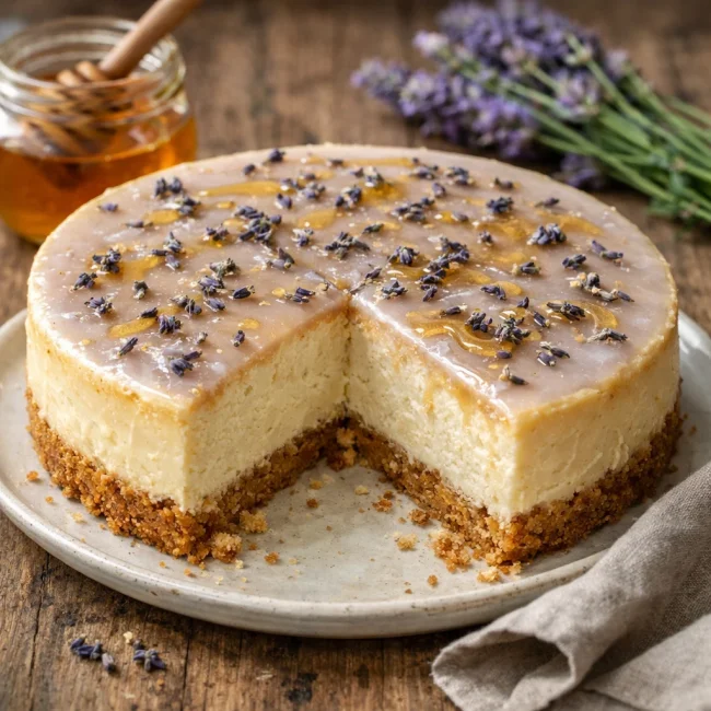Honey Lavender Cheesecake