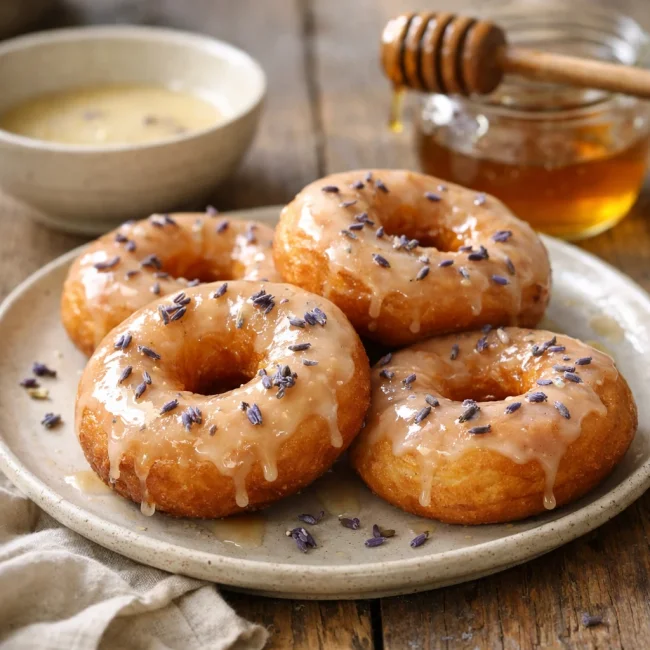 Honey Lavender Doughnuts