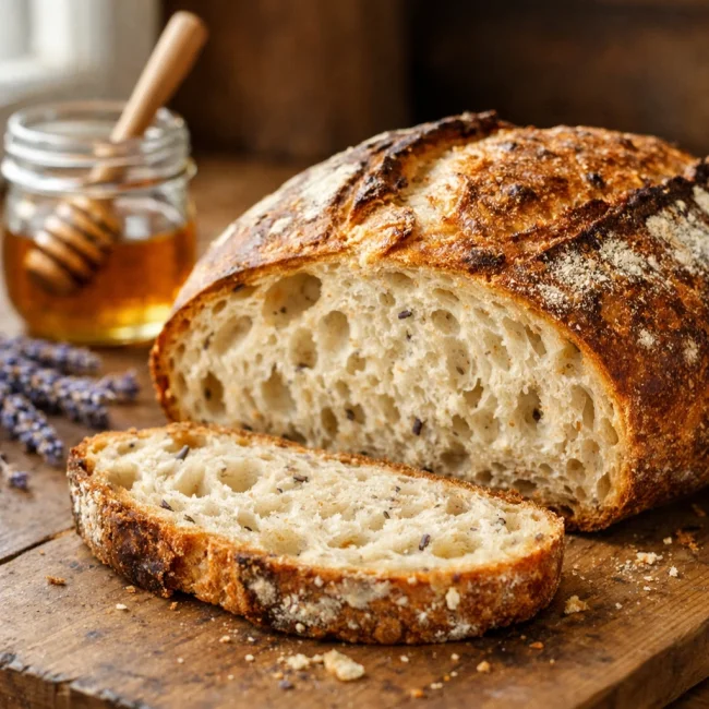Honey Lavender Sourdough Bread