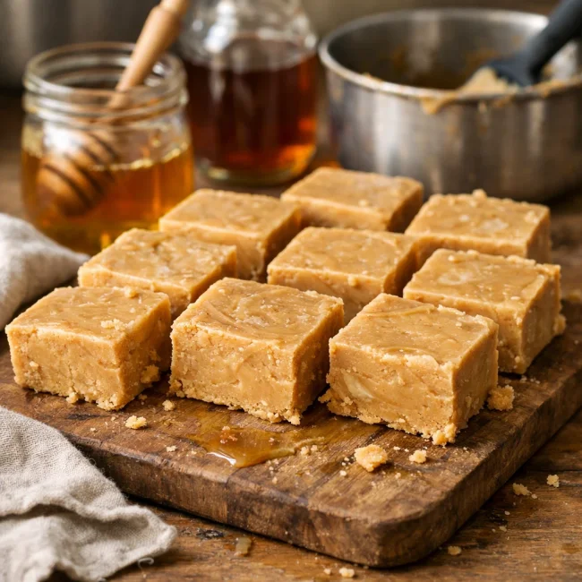 Honey Maple Peanut Butter Fudge