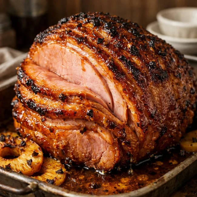 Honey Mustard Brown Sugar Baked Ham