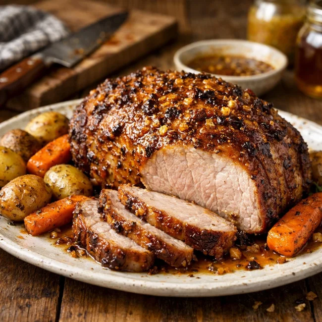 Honey Mustard Garlic Pork Roast