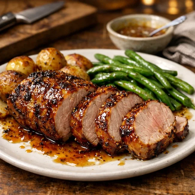Honey Mustard Glazed Pork Tenderloin