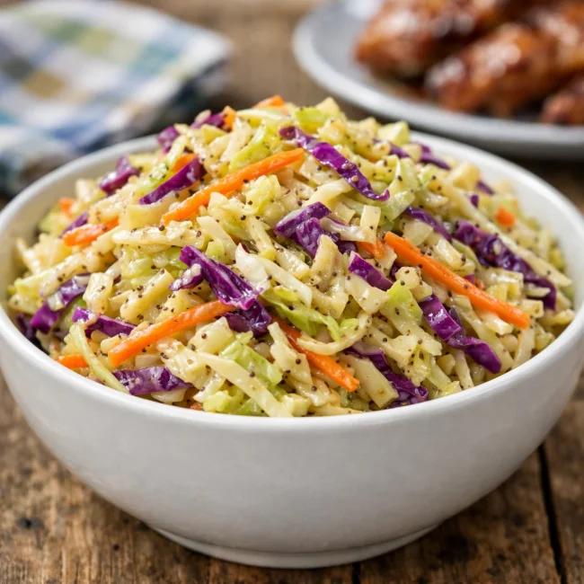 Honey Mustard Poppy Seed Coleslaw
