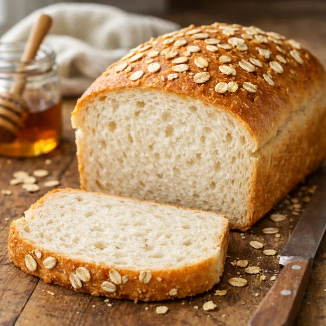 Honey Oatmeal White Bread