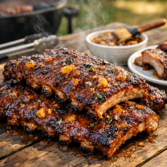 Honey Pineapple Glazed Baby Back Ribs