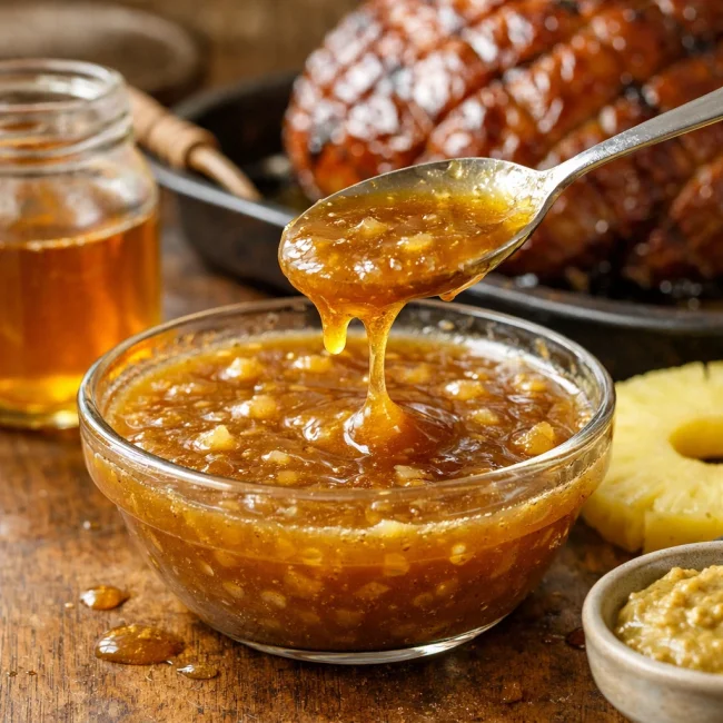 Honey Pineapple Mustard Ham Glaze