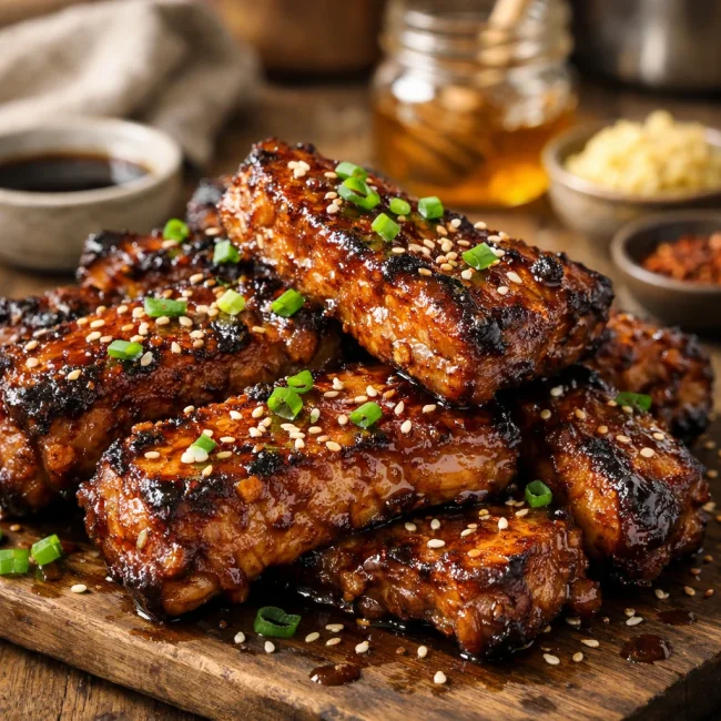 Honey Soy Glazed Pork Ribs
