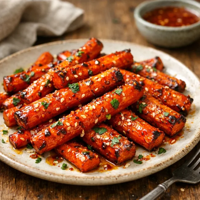 Honey Sriracha Glazed Carrots