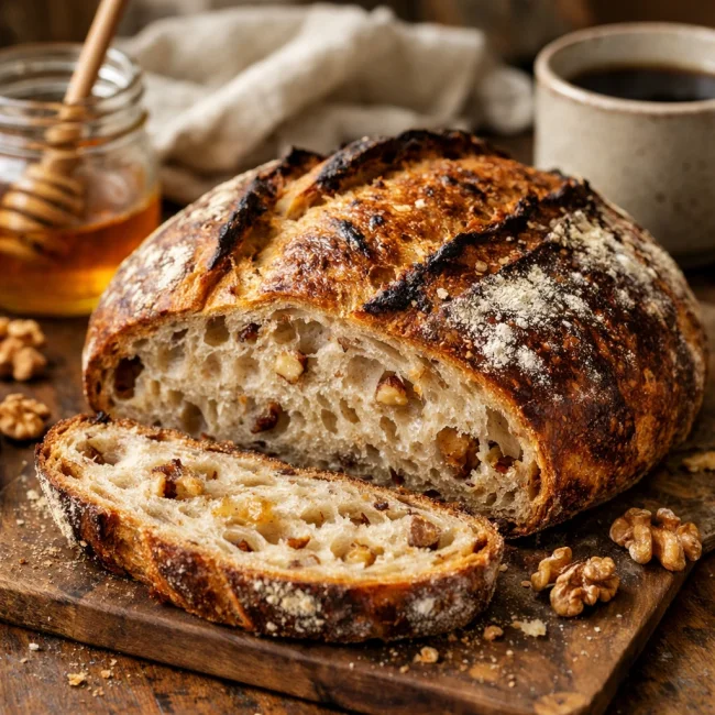 Honey Walnut Sourdough Bread
