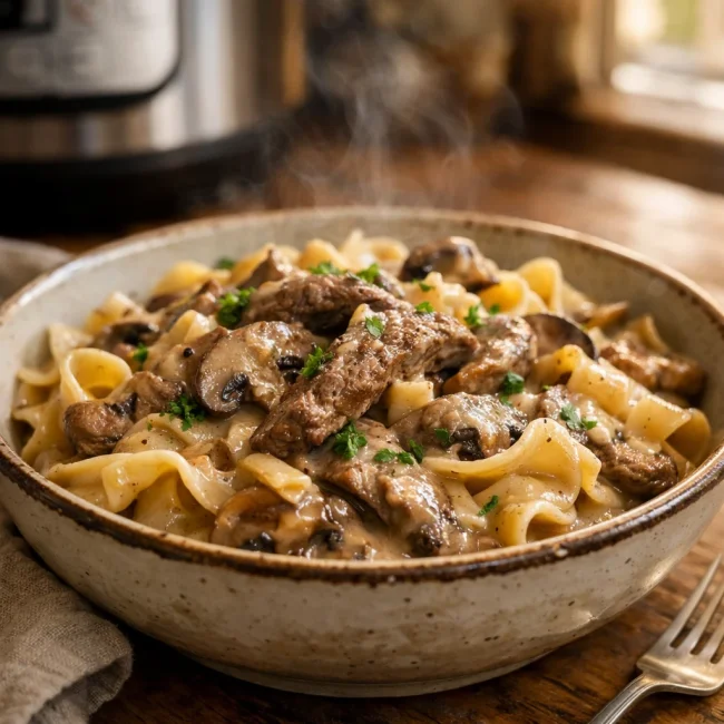 Instant Pot Beef Stroganoff