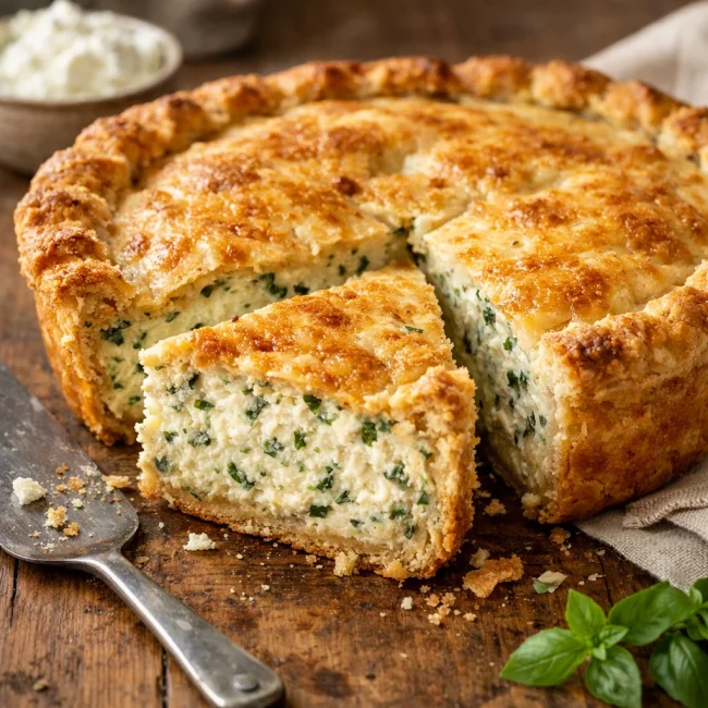 Italian Herb & Ricotta Easter Pie
