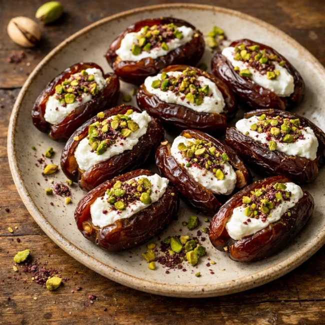 Labneh Stuffed Dates