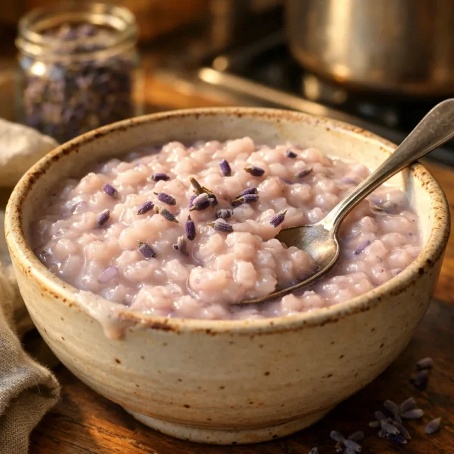 Lavender-Infused Rice Pudding
