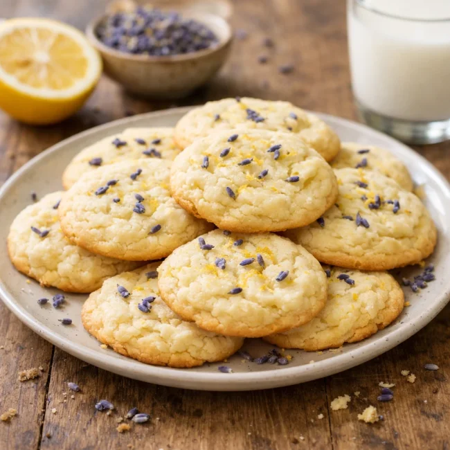 Lavender Lemon Cake Mix Cookies