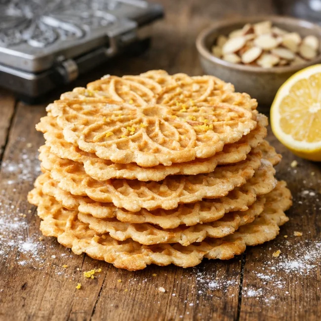 Lemon Almond Pizzelle