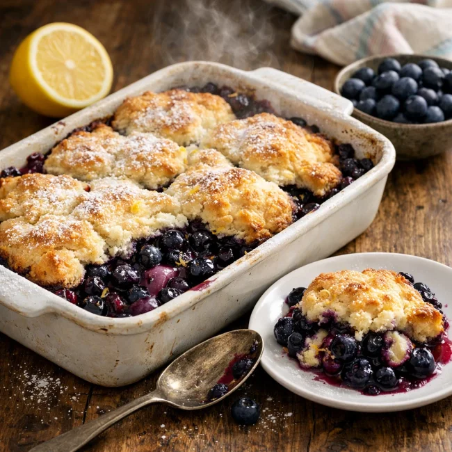 Lemon Blueberry Cobbler Delight
