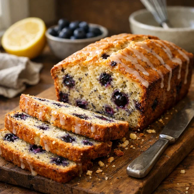 Lemon Blueberry Poppy Seed Bread