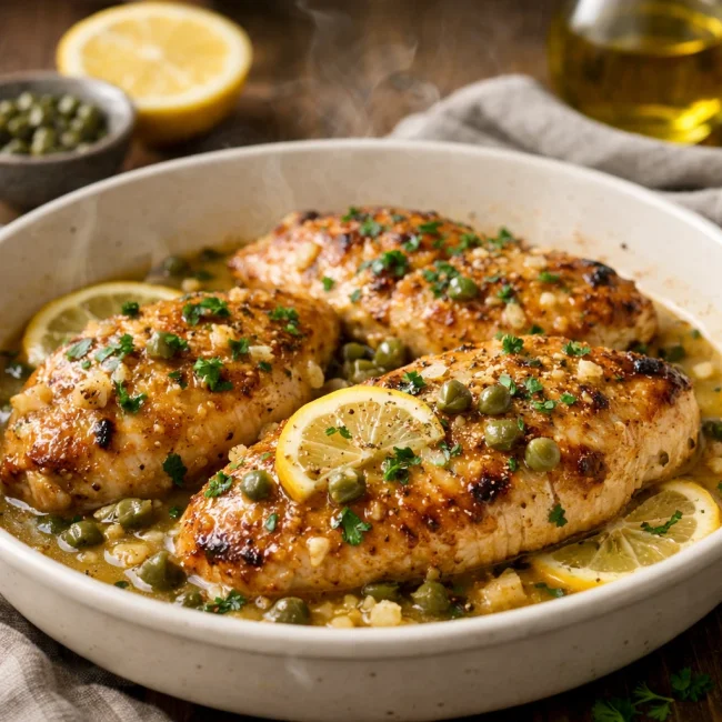 Lemon Garlic Chicken Piccata