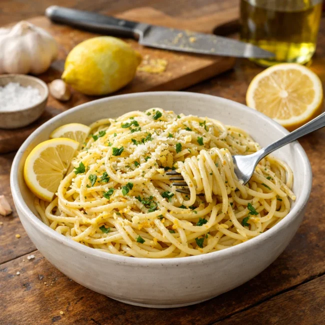 Lemon Garlic Pasta
